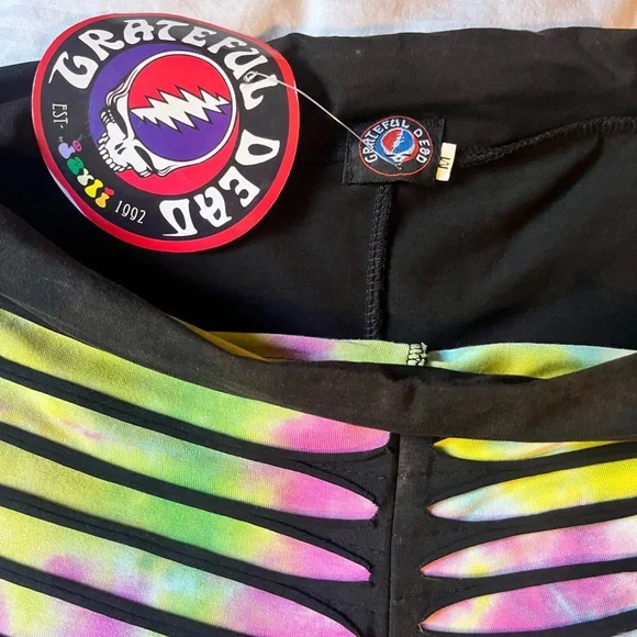 Jayli Grateful Dead Multicolor Tie-Dye Flared Pants with SYF Appliqué NWT - Picture 4 of 4